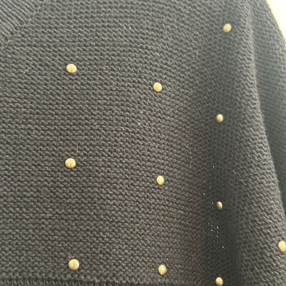 NWT Route 66 Spring Black Sweater with gold studs - Picture 6 of 9